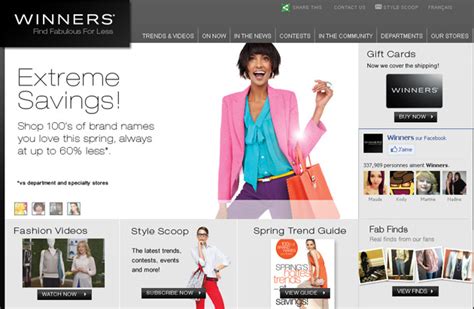 winners store online shopping